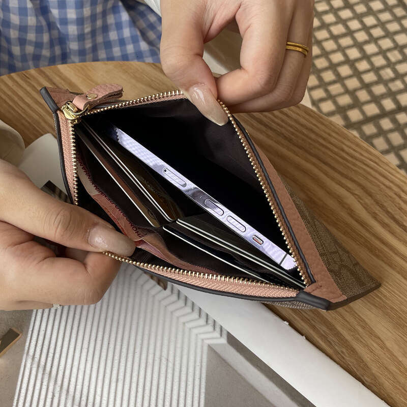 Women's Long Wallet New Fashion Trendy Ultra-Thin Purse With A High-End Feel, Compact And Popular Niche Design Phone Bag