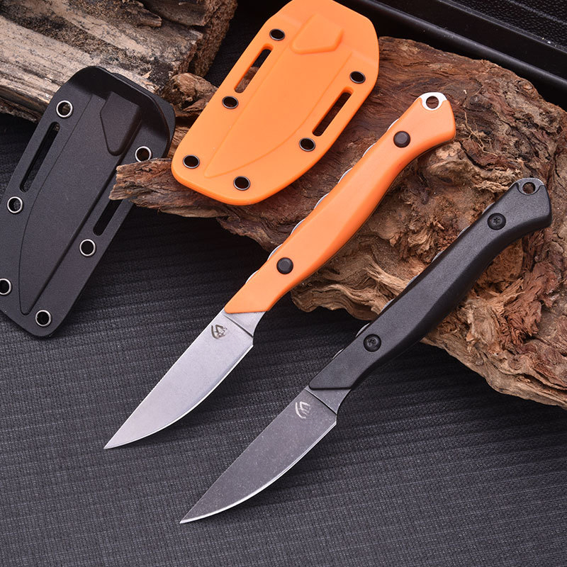 BM 15700 Flyway Fixed Blade Stonewashed Hunting Knife with Nylon Fiber Handle and Sheath. Outdoor Camping Tactical Survival Tool