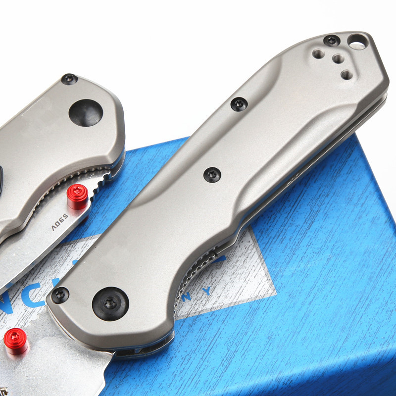 BM565 Mini Freek S90V Blade Titanium Alloy Handle Outdoor Camping Survival Kitchen Multifunctional EDC Tool Folding Knife