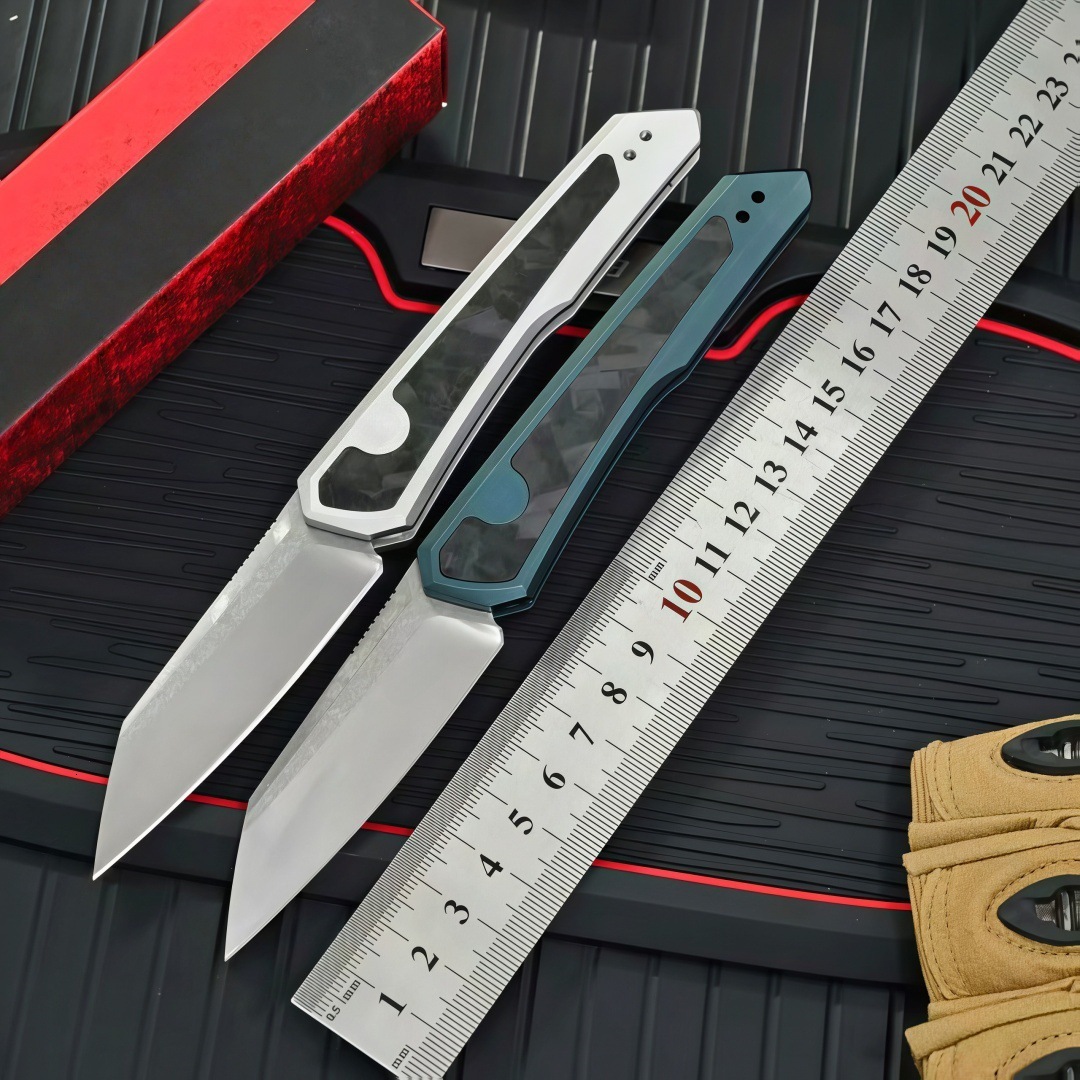 7050 high hardness 8CR13MOV blade folding knife aviation aluminum carbon fiber handle outdoor EDCknife jungle defense hunting knife