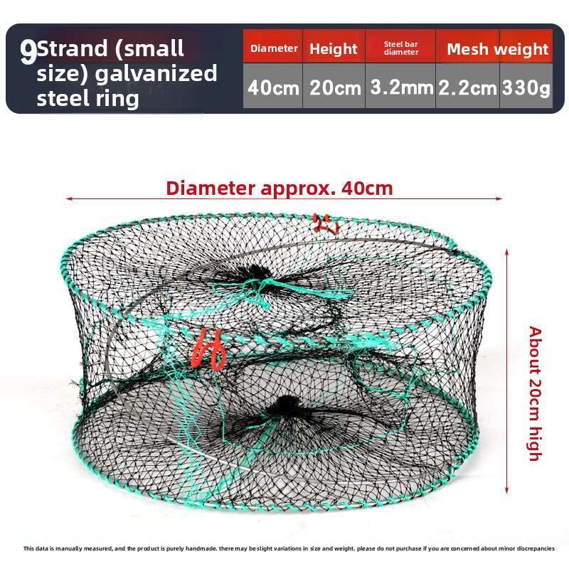 Reinforced Crab Cage Heavy Duty Lobster Shrimp Trap Foldable Sea Fishing Net Portable Coastal Catching Tool for Seaside Outdoor Use
