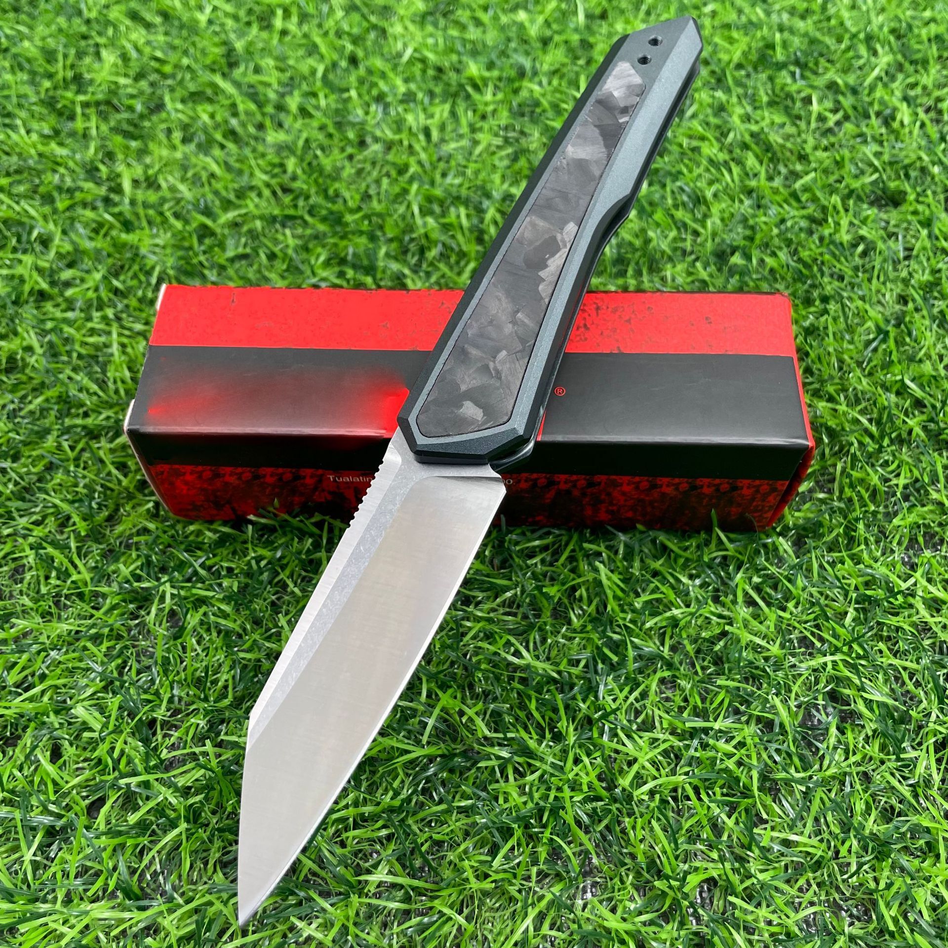 KS7050 Aviation Aluminum Handle Side Jump Knife M390 Blade Folding Knife Outdoor Tactical Camping Hiking Hunting EDC Knife