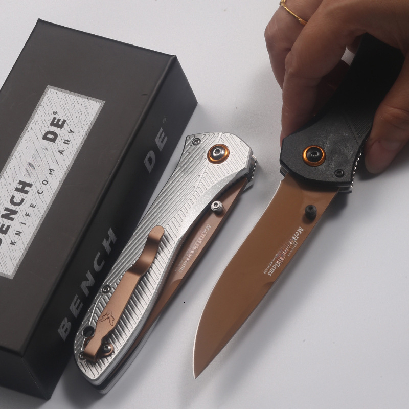 BM 710FE D2 Blade Aluminum Handles Pocket Folding Knife EDC Outdoor Camping Tool Self Defense Hunting Tactical Knife