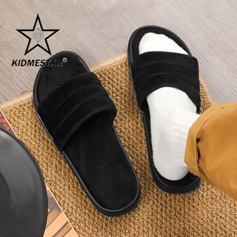 KIDMESTAR Men's Casual Flat Sole Shoes, Embossed Leather-Style Flip-Flop Slippers with PU Upper, Canvas Lining, Animal Print Appliques, Extra-Wide Fit - view 5