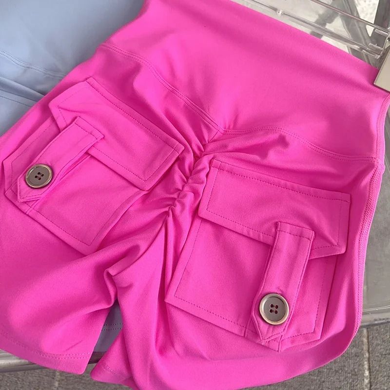 Women Yoga Shorts High Waist Workout Shorts Fitness Yoga Lift Butt Fitness Ladies Yoga Gym Running Short Pants Sportswear 260427