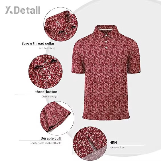 Luxury Brand Designer Mens Quick Dry Golf & Rugby Polo Shirts American Style Moisture Wicking Team Print Sportswear Chic Stylish Modern Trendy Fashion