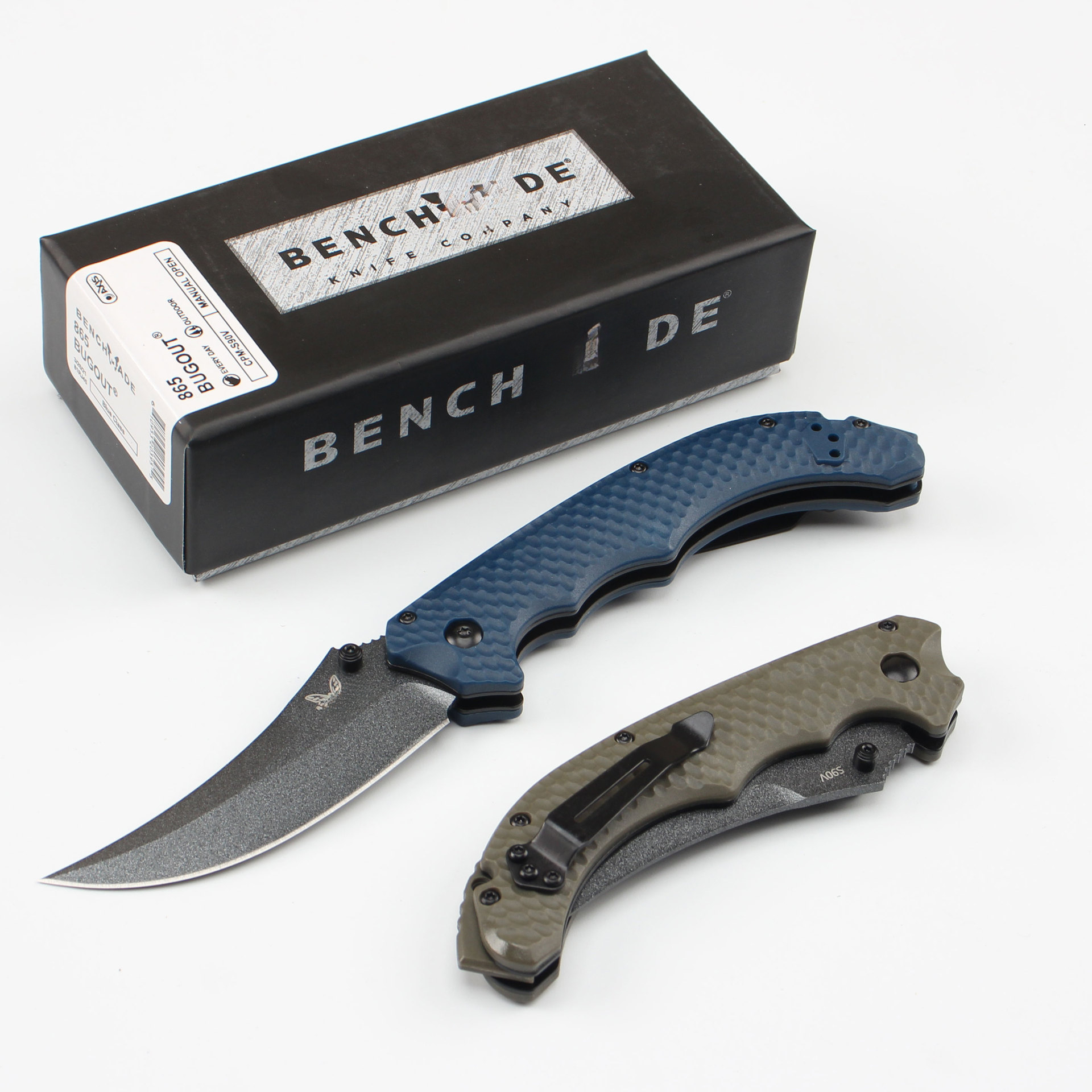 865 Mini Bedlam Best Foam Carbon Fiber / G10 Washers Folding Pocket EDC Tool Camping Hunt Mark S90V Blade Outdoors Knife