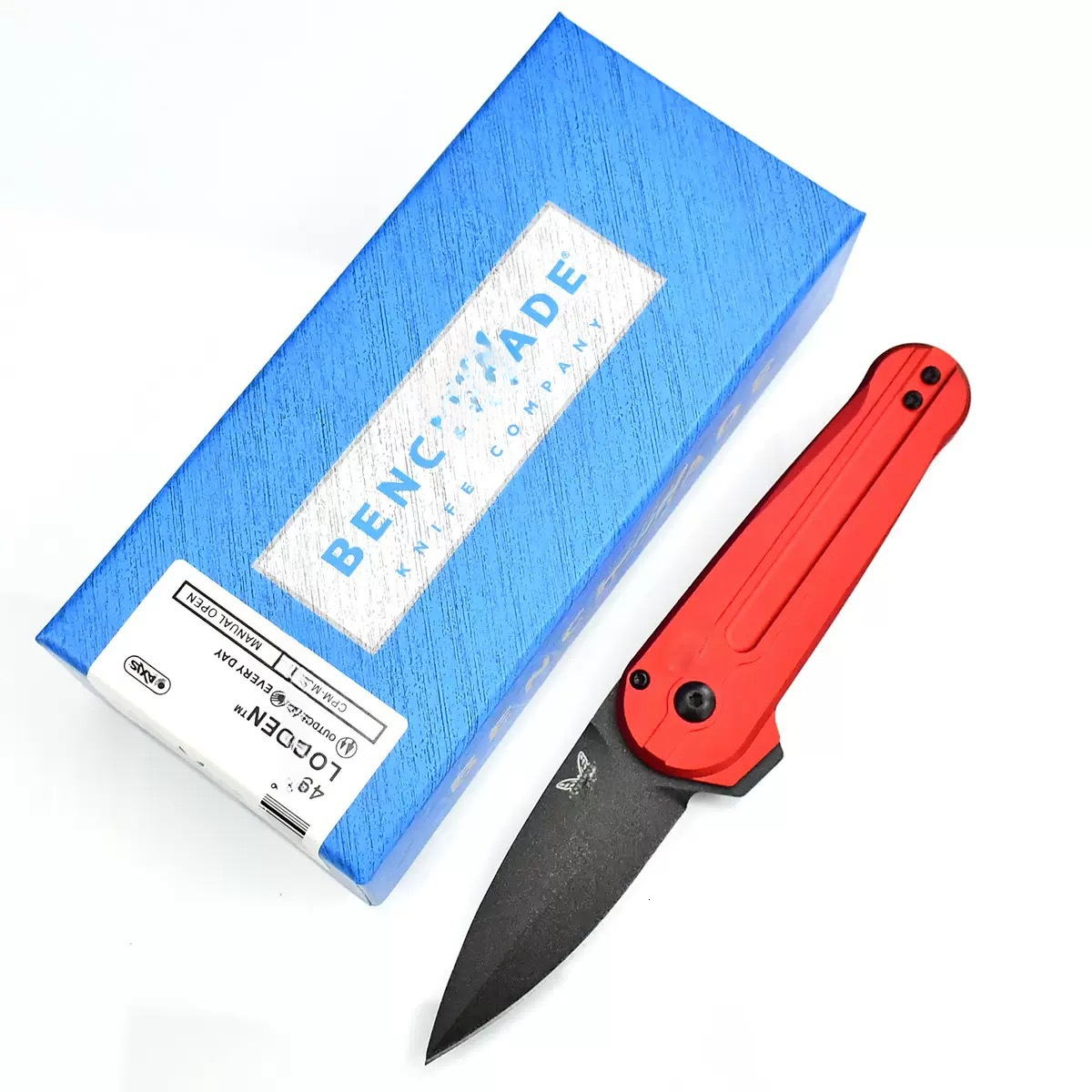 BM 491 Bugout AXIS Folding Knife Aluminum Handle Pocket Flipper Knife Assisted Manual Open Outdoor Camping EDC Fishing Multitool