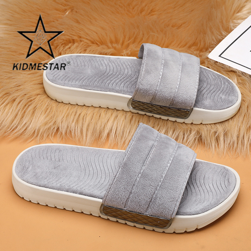 KIDMESTAR Men's Casual Flat Sole Shoes, Embossed Leather-Style Flip-Flop Slippers with PU Upper, Canvas Lining, Animal Print Appliques, Extra-Wide Fit - view 7
