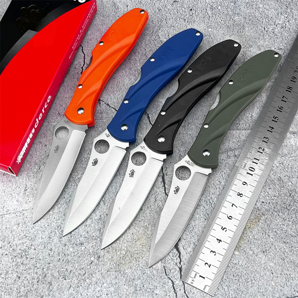 C66 Self Defense EDC Folding Knife D2 Blade Nylon Handle Outdoor Hunting Emergency Use Utility Pocket Tools for Men Women