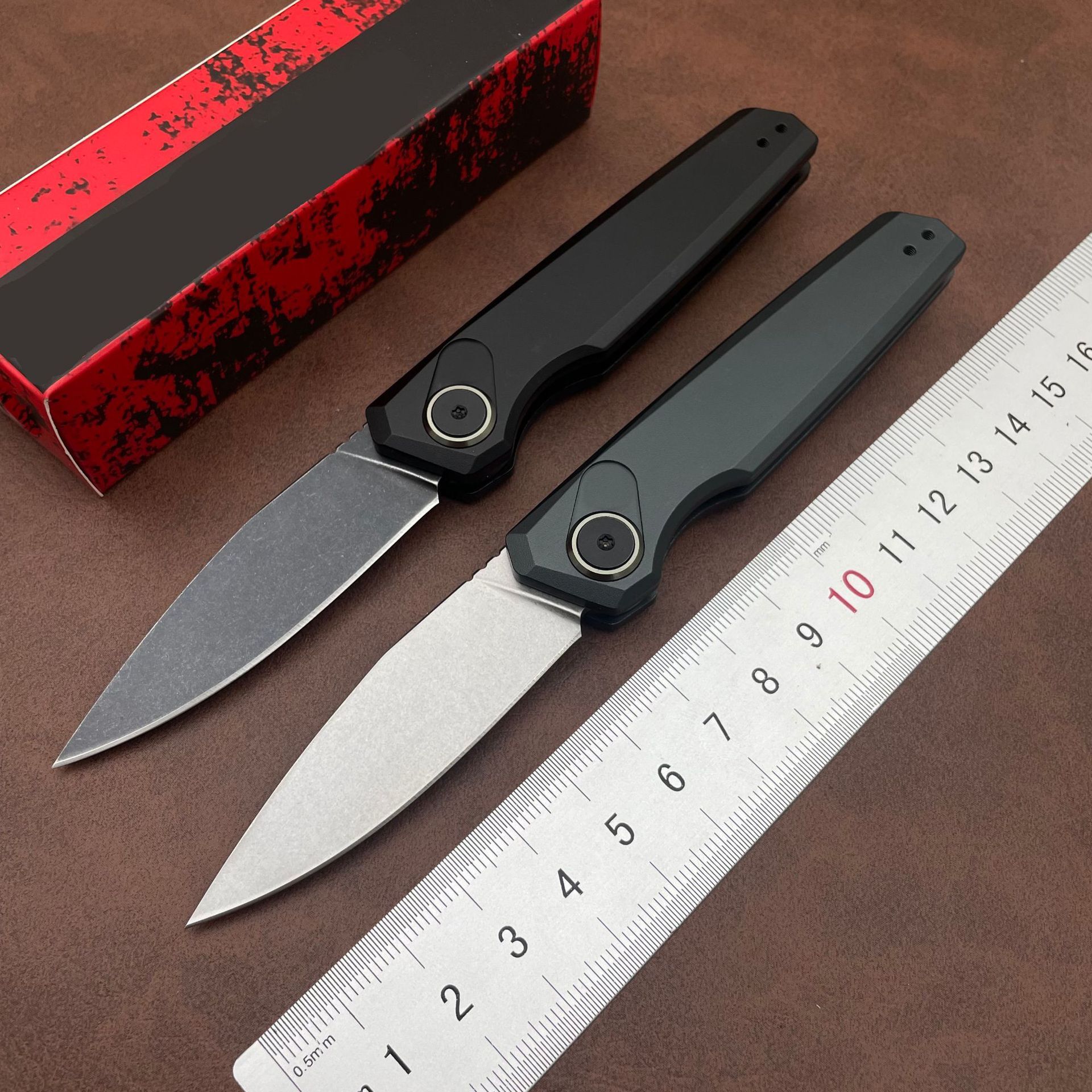 ks7551 Grey anodized aluminum - CPM-154 - full height grinding, suitable for outdoor activities, cutting, gifts