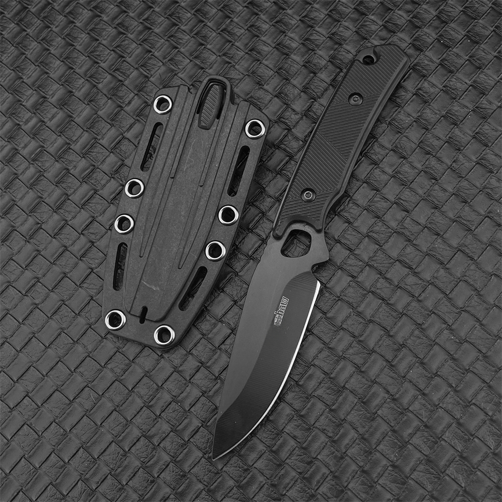 KS 2048 Fixed Blade Knife 8Cr13Mov Blade Nylon Fiber Handle Outdoor Pocket Knife EDC Camping Hunting Survival Military Tools