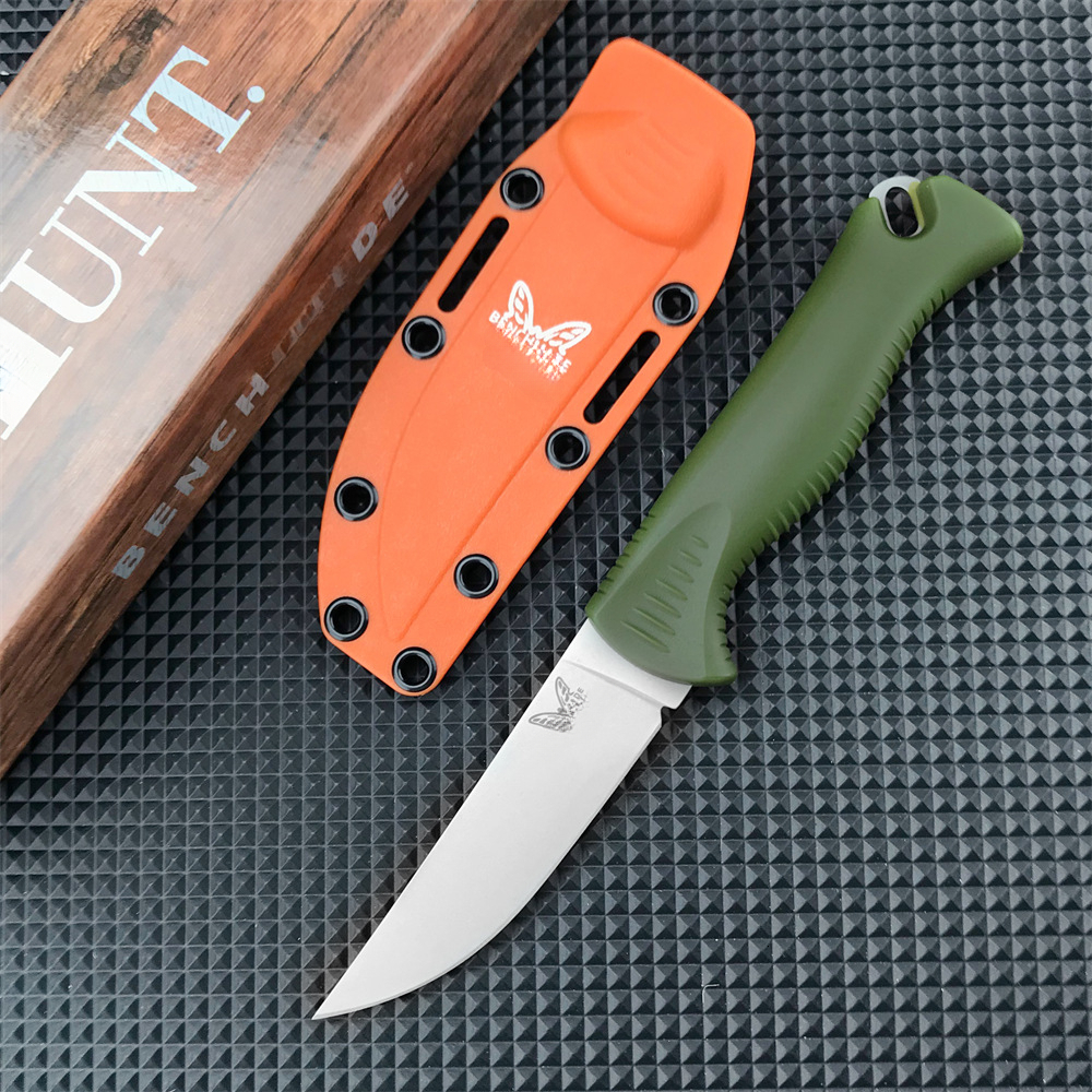 BM 15505 Outdoor Fixed Blade D2 Steel Blade Nylon Fiber Handle Ideal for Camping Exploration and Hunting Specialized EDC Knives