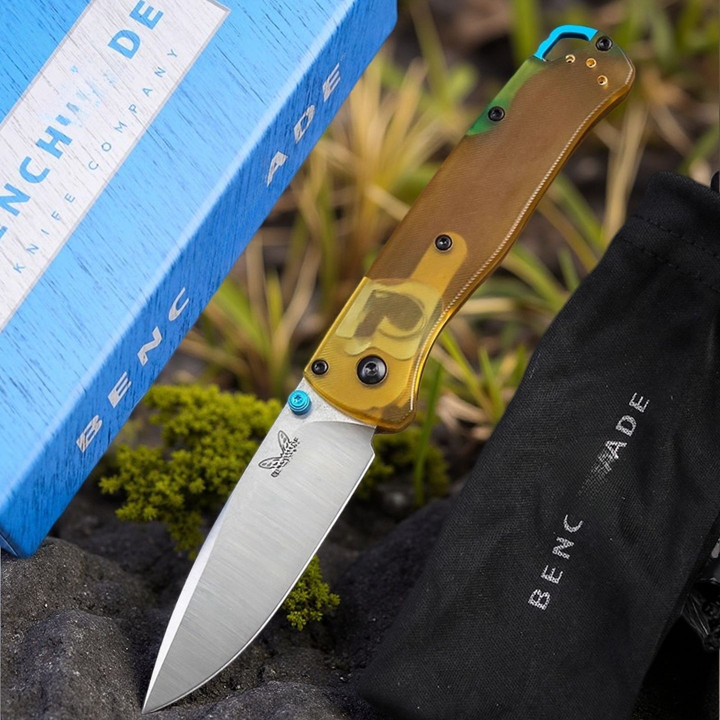 BM 535 PEI Handle Camping Folding Outdoor Knife D2 Blade Survival Hiking Portable Self-defense Hunting Multitools Hand Knives