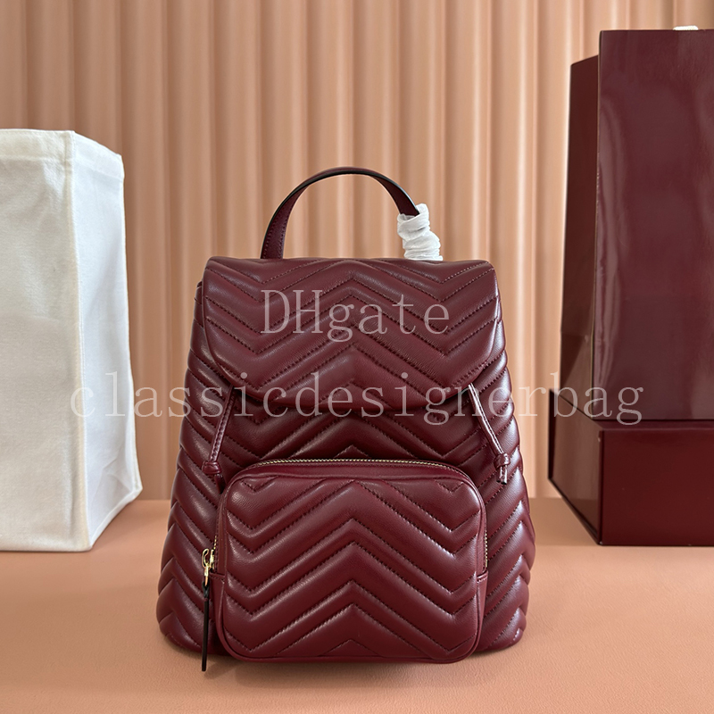 New Top Handbag Nappa leather Designer Backpack 25CM Top Quality Flap Shoulder Bag With Box G861878