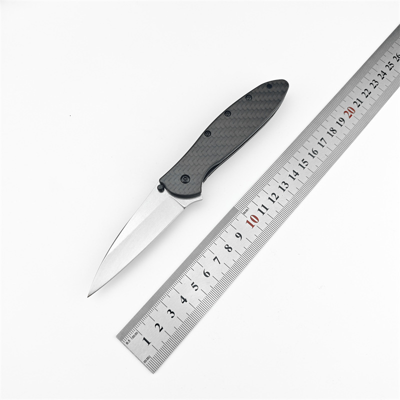 KS 1660 Outdoor Folding Knife 8Cr13MoV Steel Blade with Carbon Fiber Handle Camping Hunting Mountaineering Everyday Carry Tool
