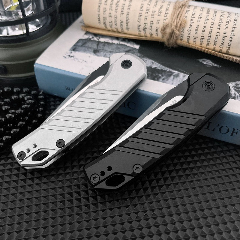 KS 7305 Outdoor Pocket Folding Knife D2 Steel Blade Aluminum Handle Everyday Carry Camping Hiking Cutting EDC Tools Men's Gift