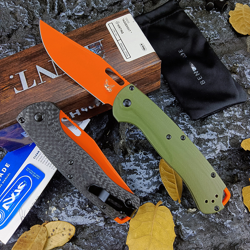 BM 15535 Knife Carbon Fiber Handle Hunting Folding Knife BENCH CPM154 Blade EDC Self Defense Pocket Multiool Knives Gitf for Men