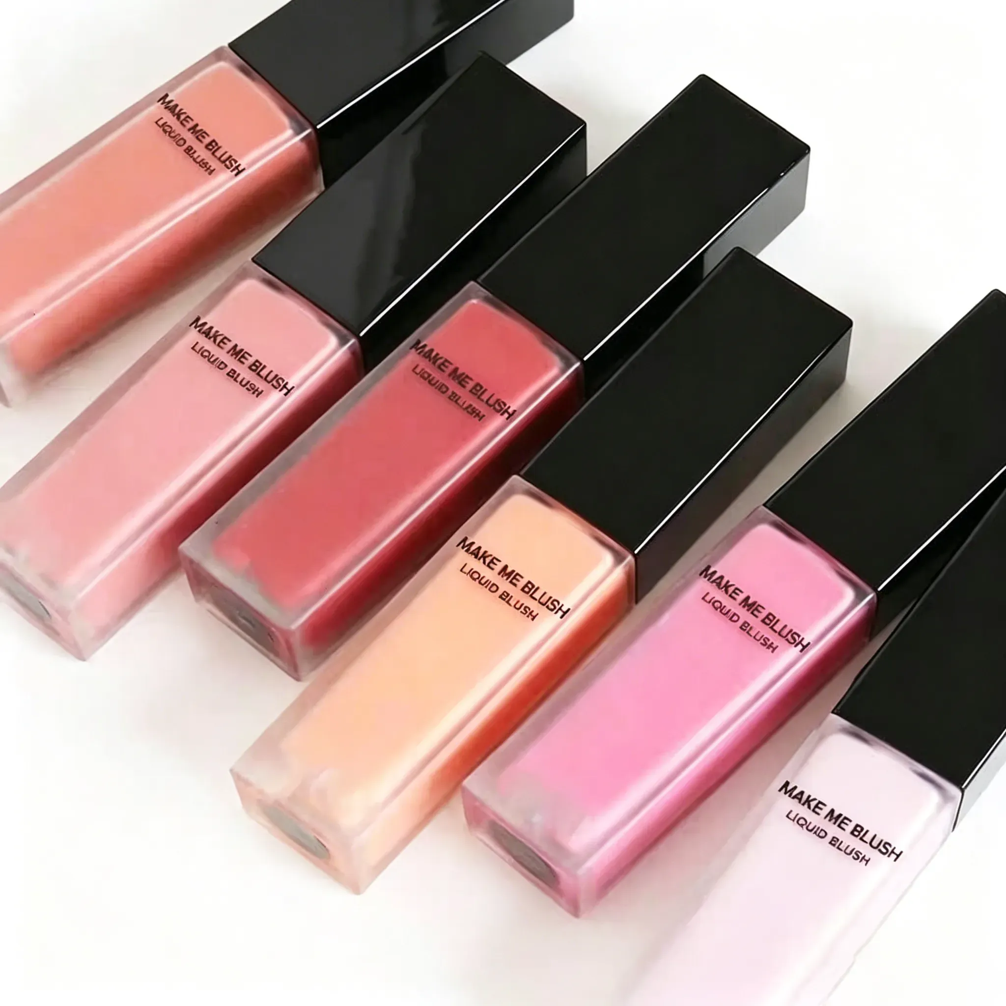 Brand Blush Liquid Blush 15ml Waterproof Blendable Cream Blush 6 Colors High Pigment Nural Finish Long-wear Cheek Rouge Face Makeup