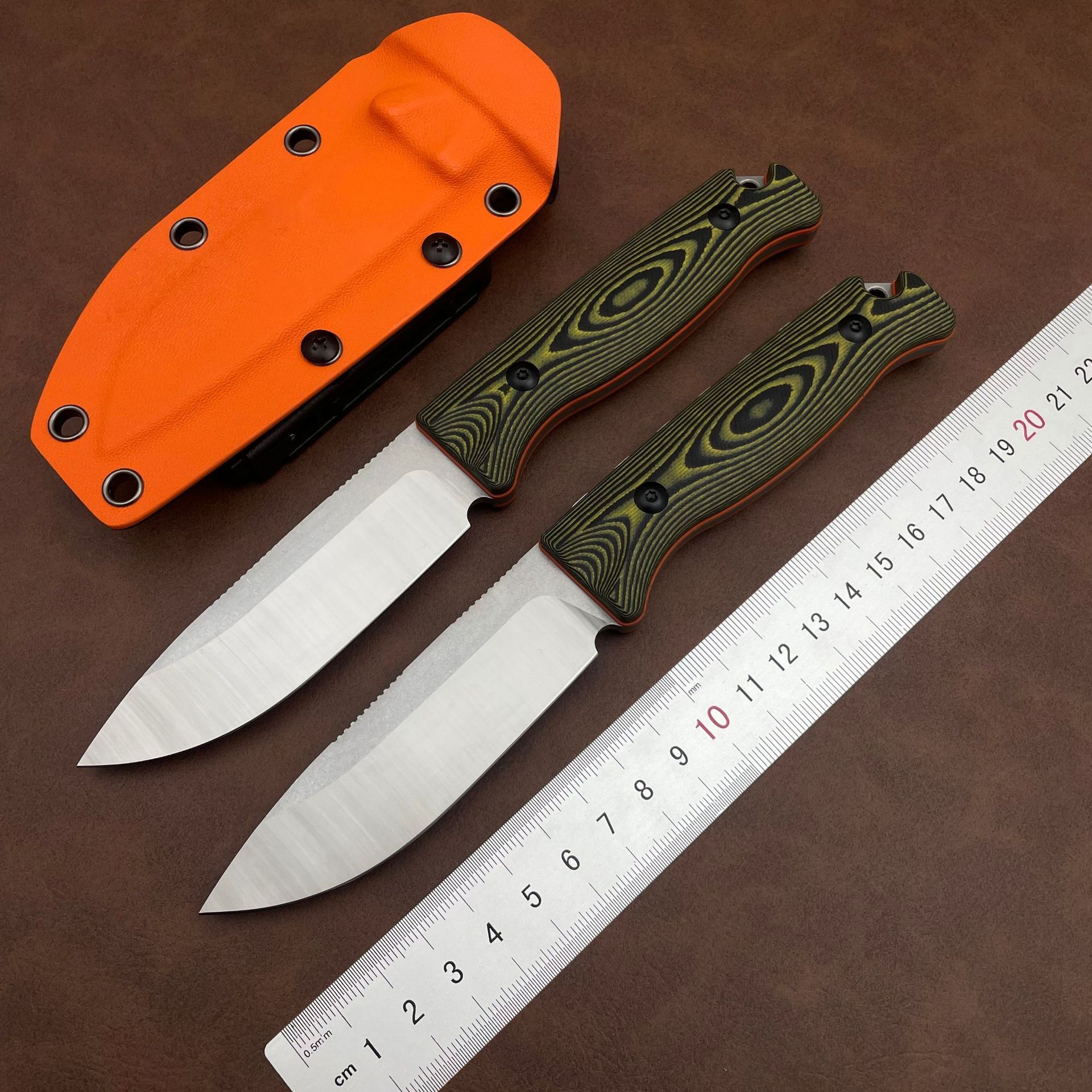 BM 15002 Wilderness Survival Straight Blade Pocket Knife with Sheath Hunting Combat Tools Bushcrafter Outdoor Gift Knives
