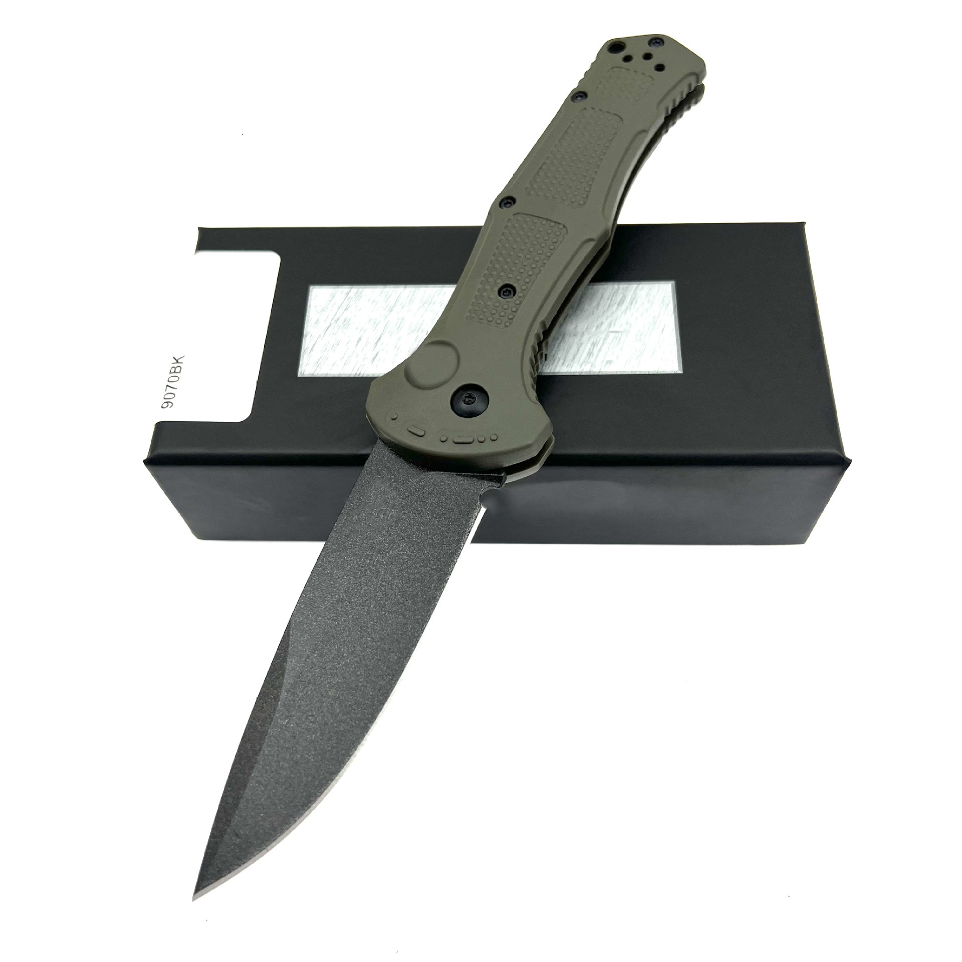 9070 Folding Pocket Knife D2 Blade Nylon Fiber Handle Camping Outdoor Hunting Self-defense Portable EDC Utility Knives Tools