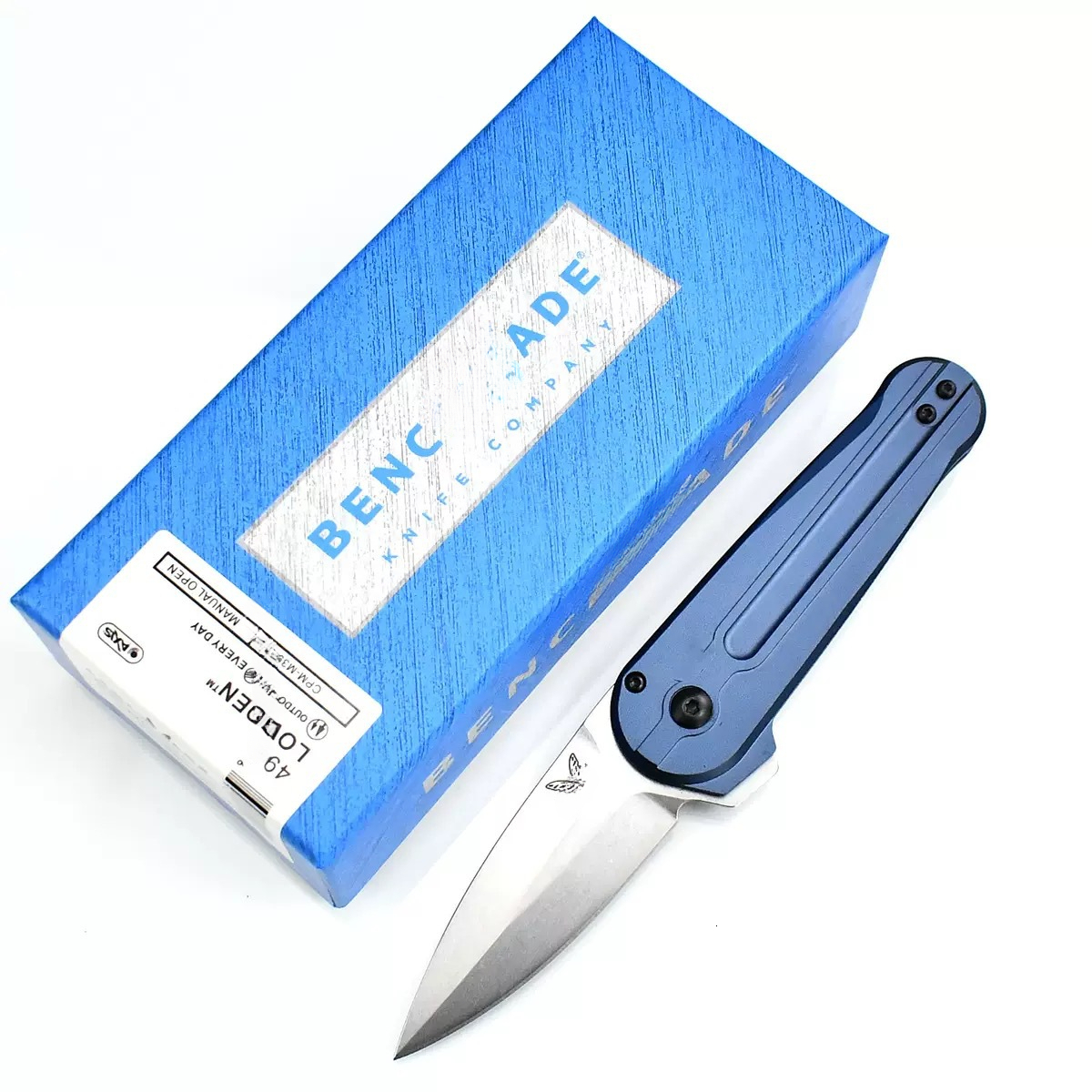 BM 491 Bugout AXIS Folding Knife Aluminum Handle Pocket Flipper Knife Assisted Manual Open Outdoor Camping EDC Fishing Multitool