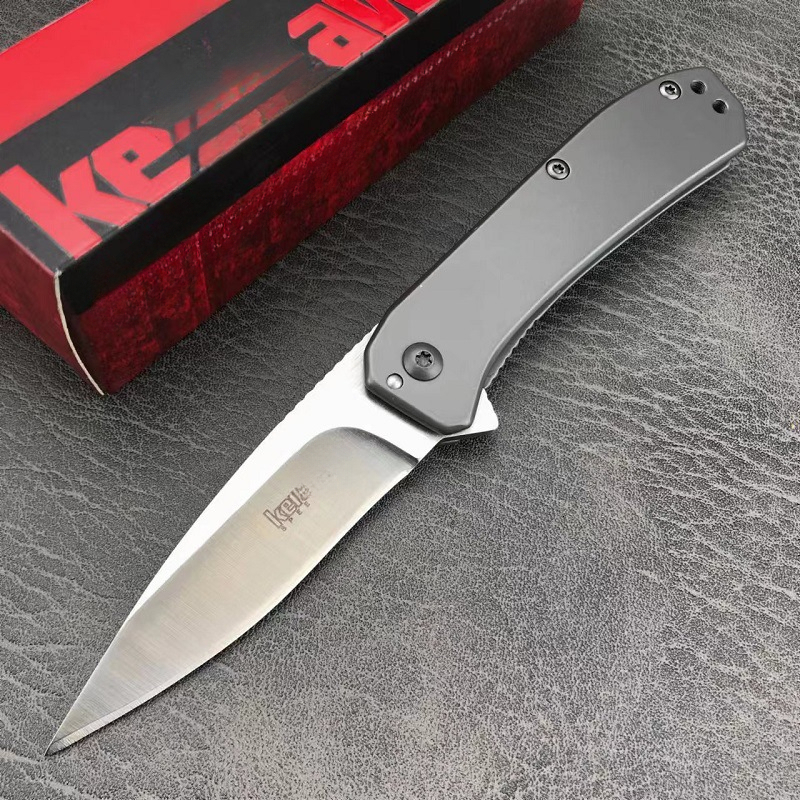 KS 3870 Amplitude 2.5 Pocket Folding Knife 8Cr13MoV Blade 420 Steel Handle Outdoor Fishing Camping Cutting Ambidextrous Knives