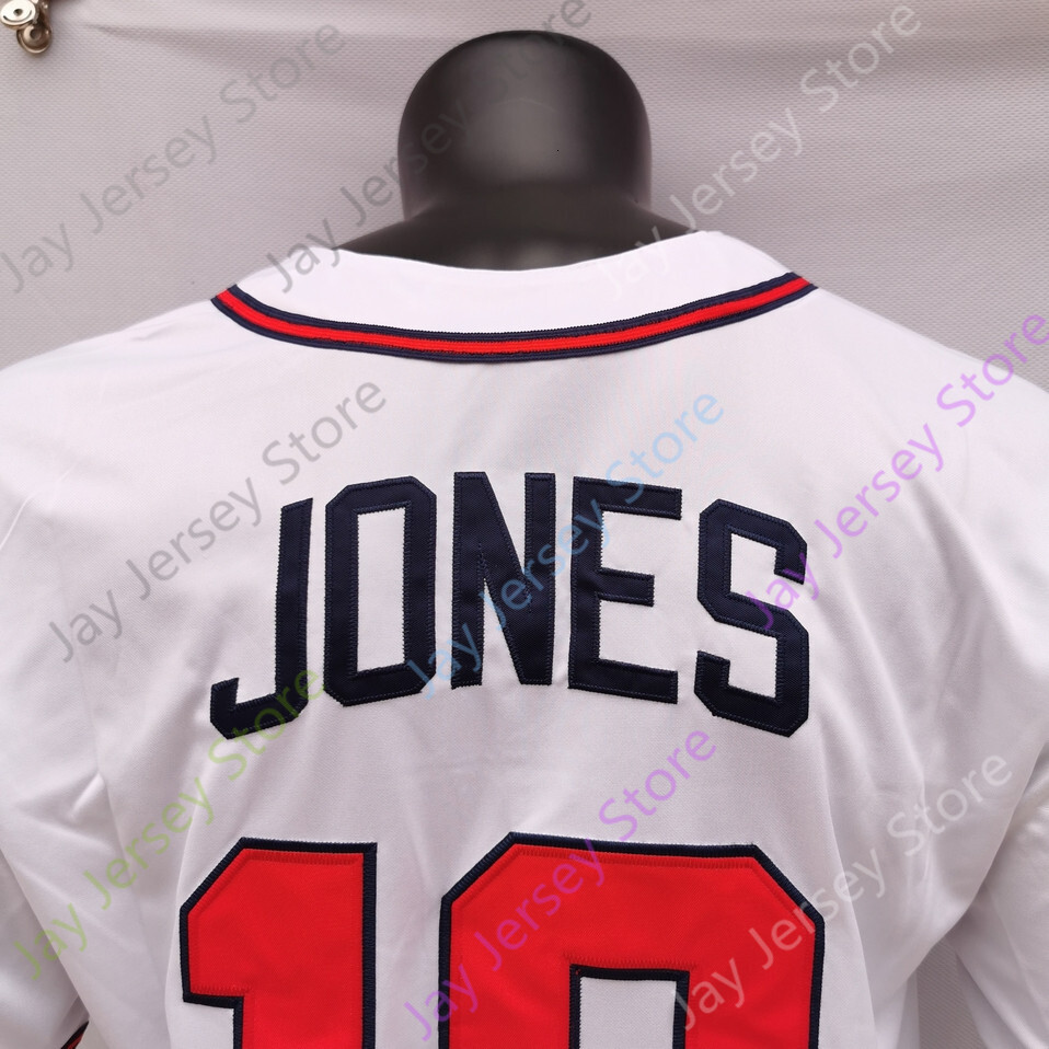 1995 World Series Jersey Vintage Bobby Cox Javy Lopez Chipper Jones David Justice John Smoltz Tom Glavine John Rocker Maddux White Grey Size S-3XL