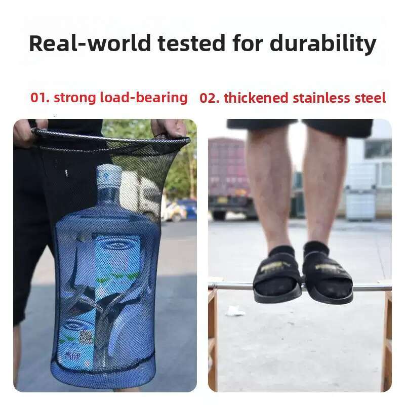 Stainless Steel Landing Net Set Retractable Telescopic Pole Foldable Fish Scoop Net Full Fishing Gear Kit for Outdoor Angling