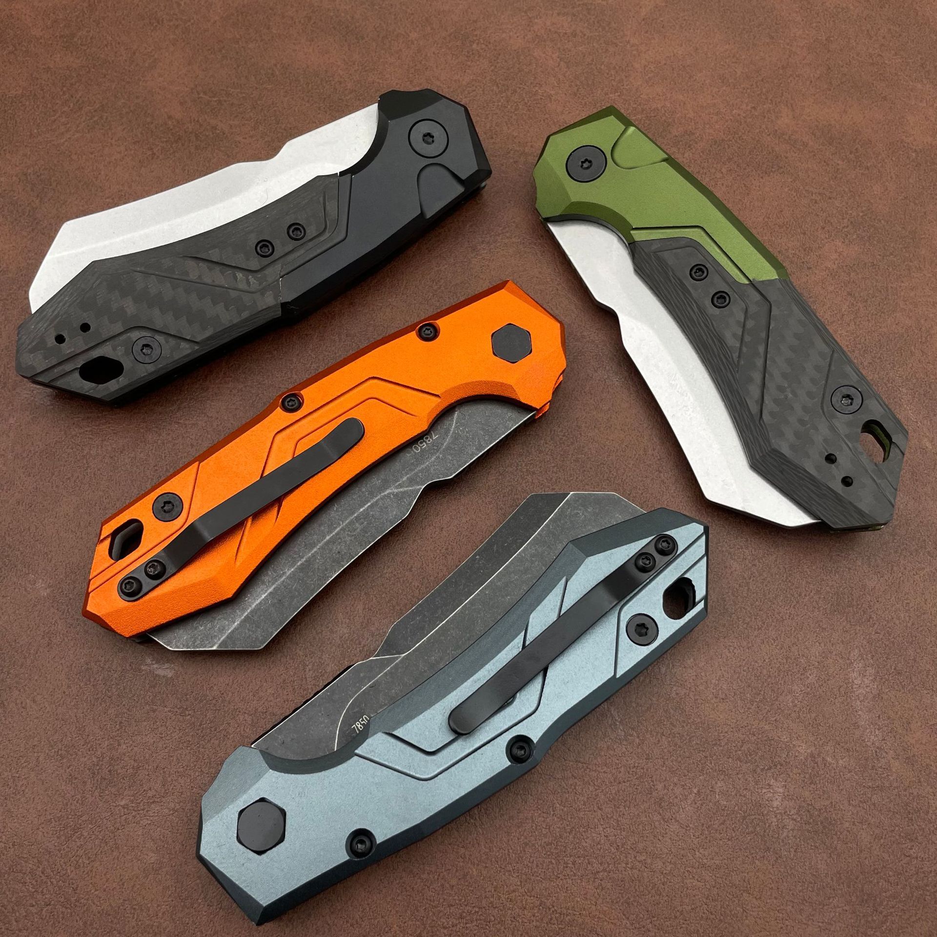 KS 7850 Outdoor Pocketknife Blackwash CPM154 Blade Hunting Folding Knife Combat Survival Tools Hard Cutting Tools EDC Men's Gift