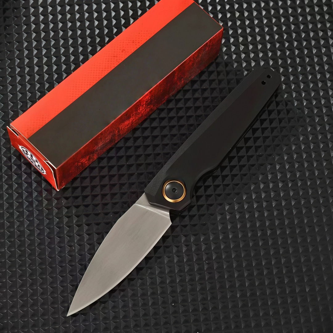 3-inch Folding Pocket Knife CPM-154 Steel Blade Aluminum Handle with Pocket Clip for Outdoor Camping And Everyday Carry