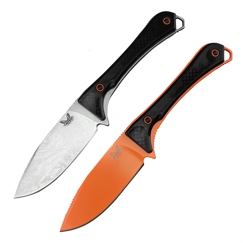 BM 15201 Fixed Blade Knife Sharp Tactical Straight Knife with Sheath Outdoor Combat Knife Hunting Survival Essential EDC Tools