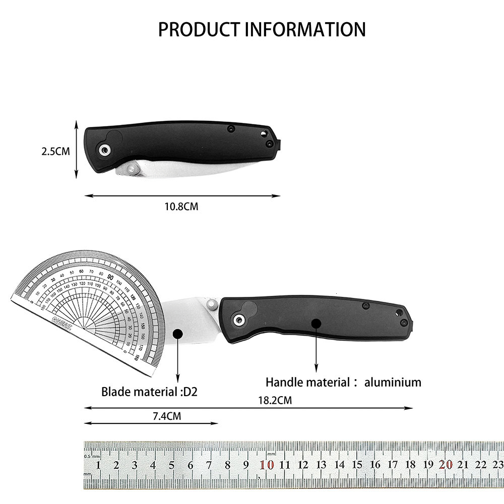 KS 2503 Folding Knife Sharp Cutting Hunting Survival Pocket Knife Portable Rescue Camping Outdoor Knife D2 Blade Aluminum Handle