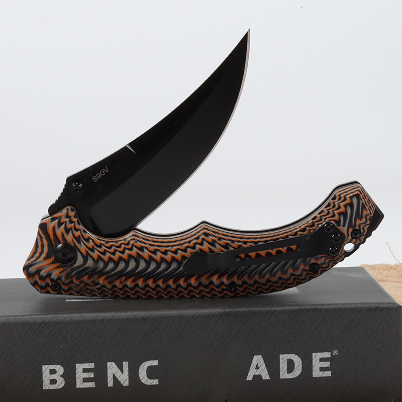 BM Mini Bedlam 865 Tactical Folding Claw Knife D2 Blade G10 Handle Portable Outdoor Utility Knife with Hunting Function