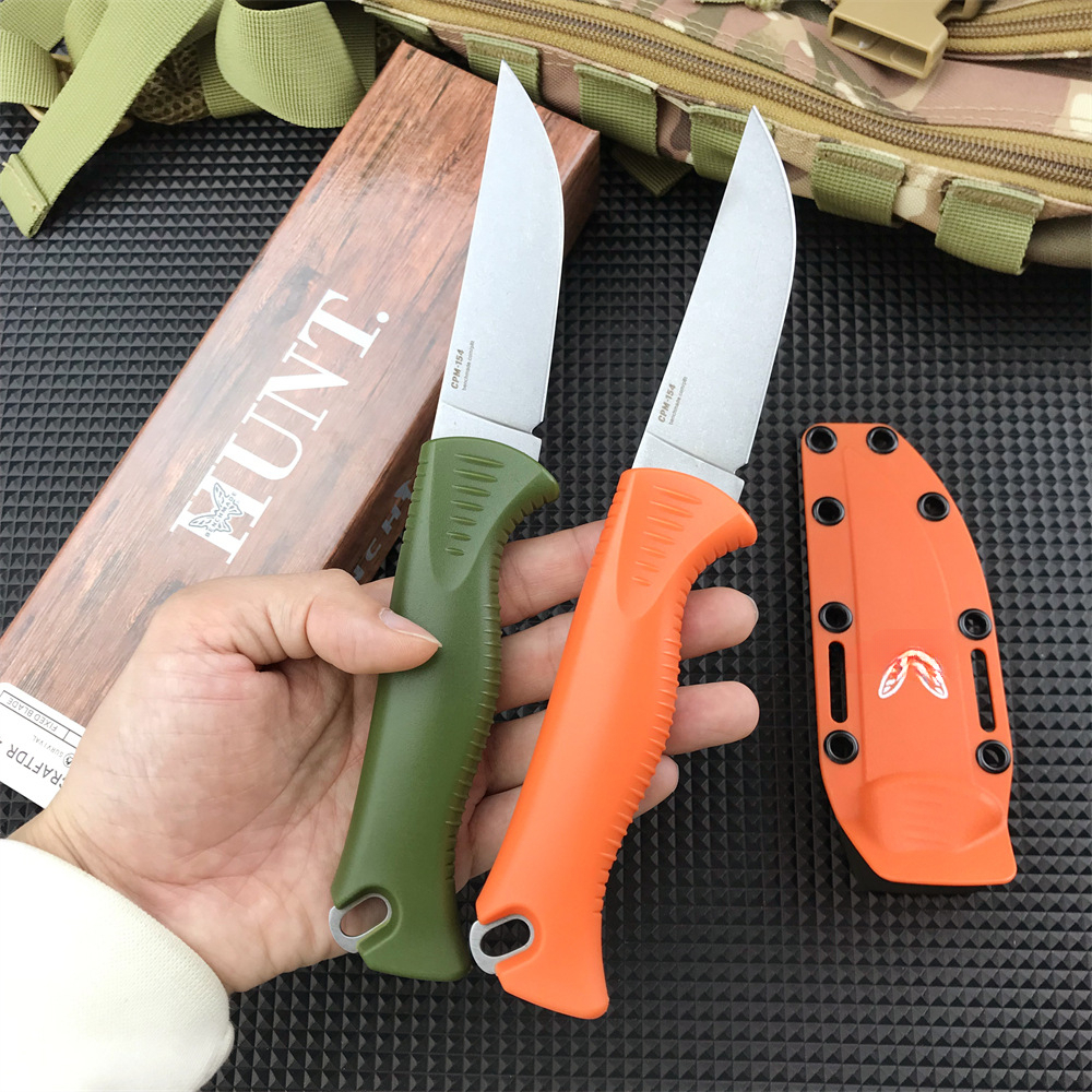 BM 15505 Outdoor Fixed Blade D2 Steel Blade Nylon Fiber Handle Ideal for Camping Exploration and Hunting Specialized EDC Knives