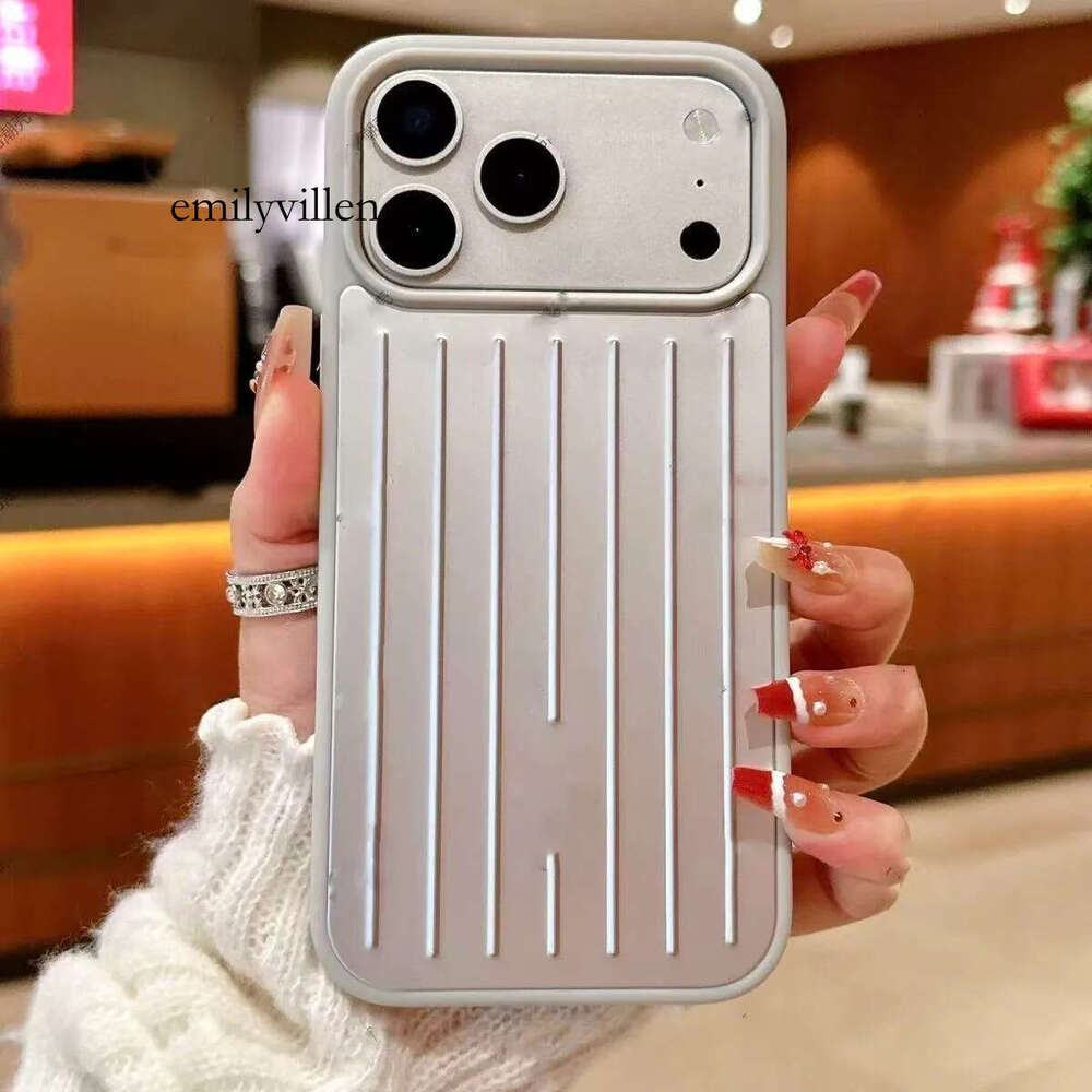 top quality Designer Phone luxury Suitcase Case for Airpods iPhone 17 Pro Max 16 15 14 13 Polycarbonate Aluminum Alloy MagSafe 3D stripe with box