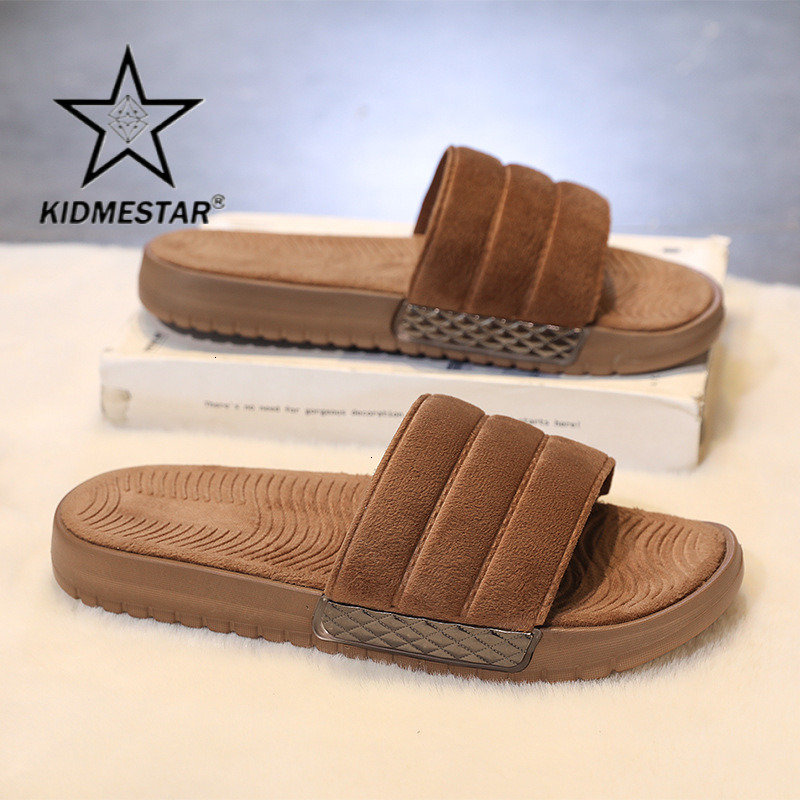 KIDMESTAR Men's Casual Flat Sole Shoes, Embossed Leather-Style Flip-Flop Slippers with PU Upper, Canvas Lining, Animal Print Appliques, Extra-Wide Fit - view 6
