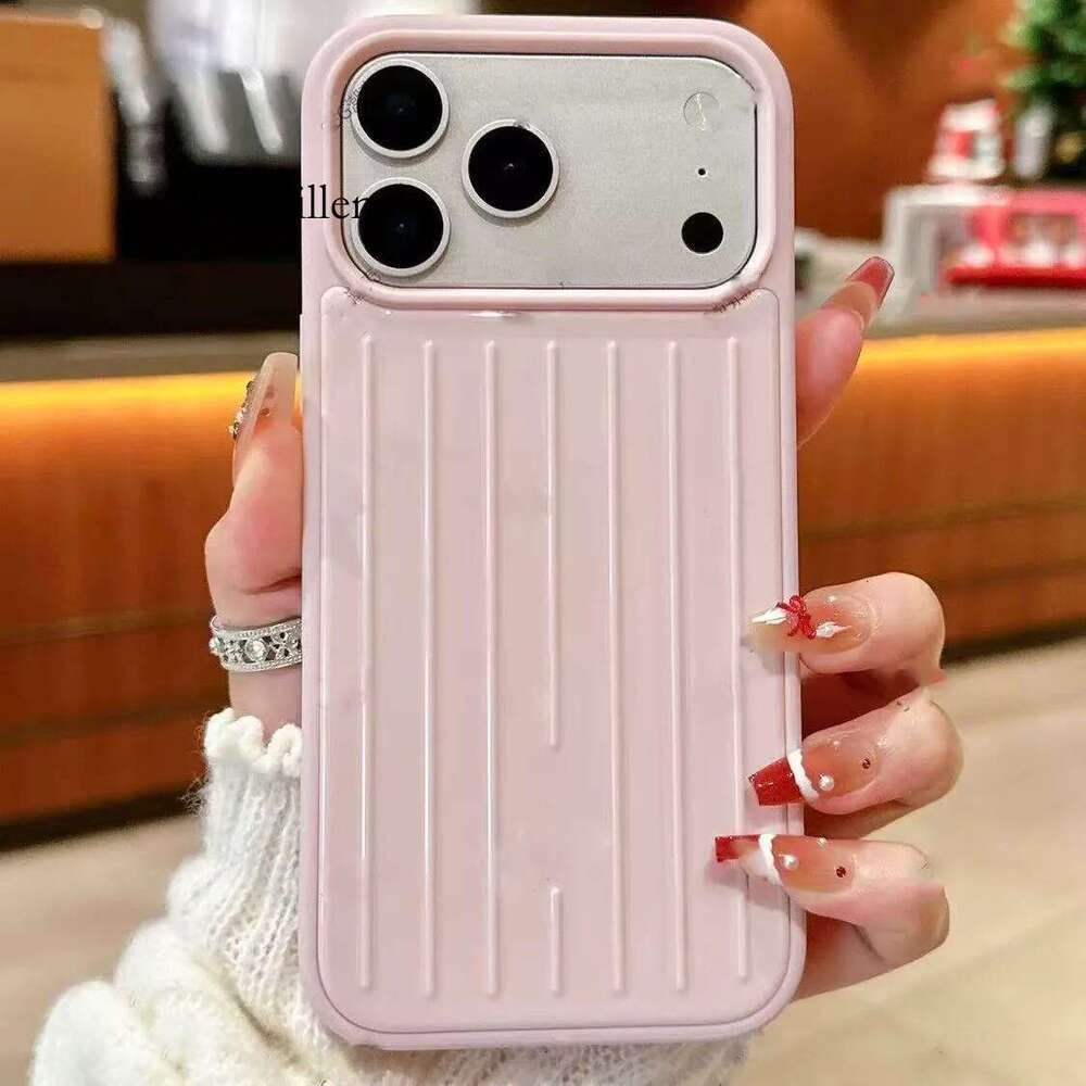 top quality Designer Phone luxury Suitcase Case for Airpods iPhone 17 Pro Max 16 15 14 13 Polycarbonate Aluminum Alloy MagSafe 3D stripe with box