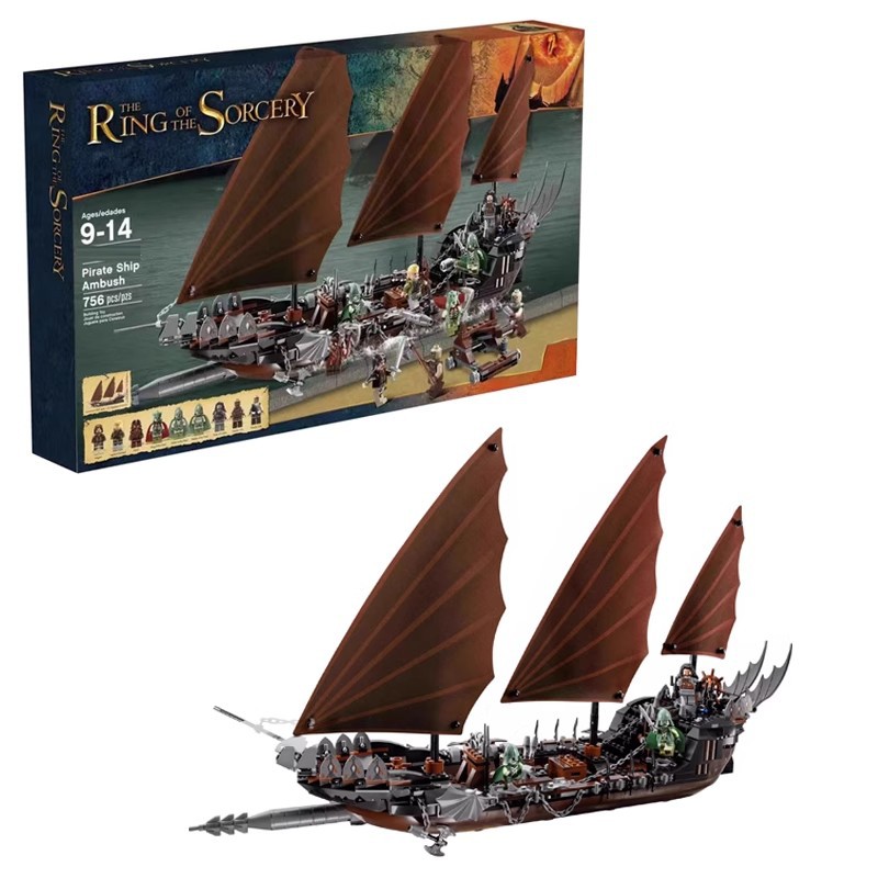 79008 The Lord of the Rings Series - The Return of the King - Ghost Pirate Ship Ambush Battle - Sailboat Building Blocks