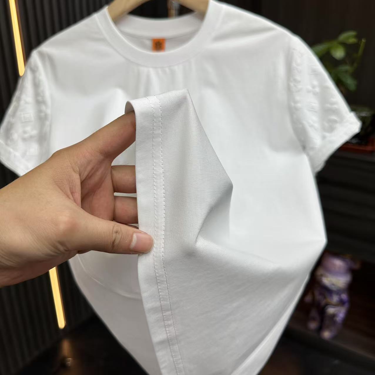 Summer Men's Light Luxury Slim Fit Designer Short Sleeved Trendy Brand Casual Fashion Printed Half Sleeve Comfortable Breathable Quick Drying Dai