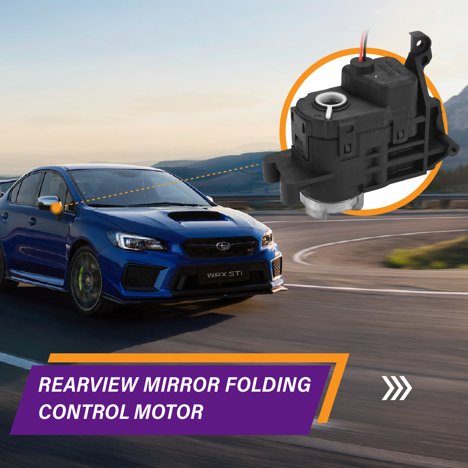 Bupek Power Door Mirror Folding Motor Assembly Compatible with Subaru Impreza WRX STI For 2008-2012 Subaru Forester Side Mirror Motor