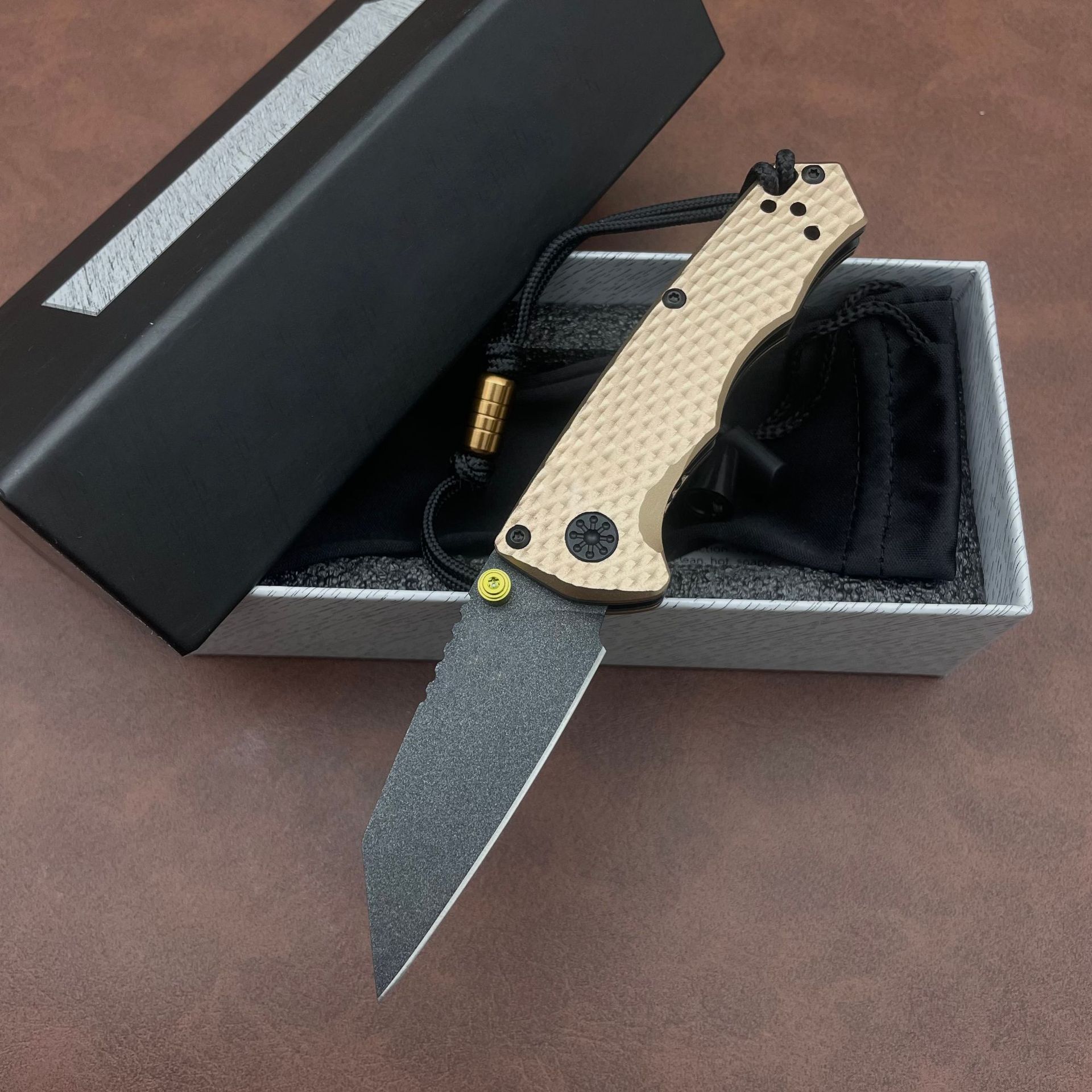 BM 290BK Mini Folding Knife 2.36'' M4 Steel Blade Aviation Aluminum Handle Outdoor Camping Tactical Pocket Knife Pocket Clip