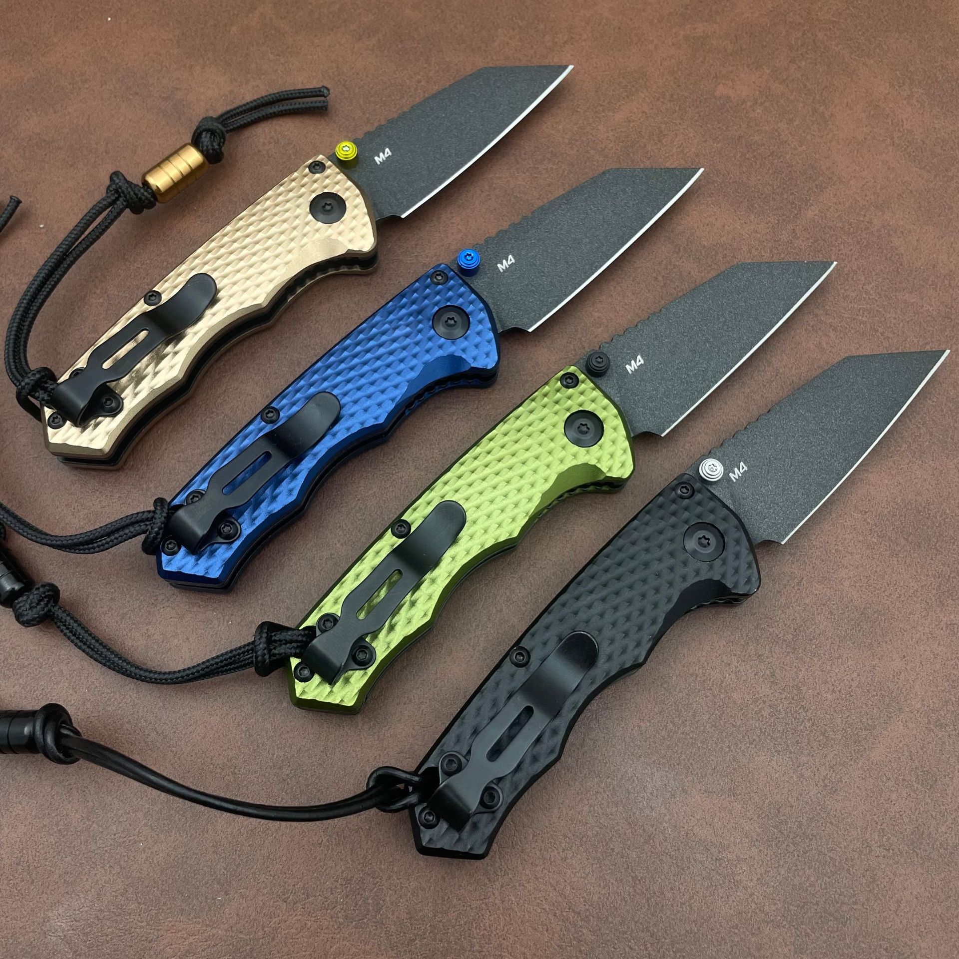 BM 290BK Mini Folding Knife 2.36'' M4 Steel Blade Aviation Aluminum Handle Outdoor Camping Tactical Pocket Knife Pocket Clip