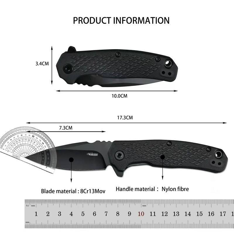 1407 High Hardness 8Cr13Mov Steel Blade Reinforced Nylon Fiber Handle, Outdoor Fishing Jungle Adventure Hiking Self-defense Tool