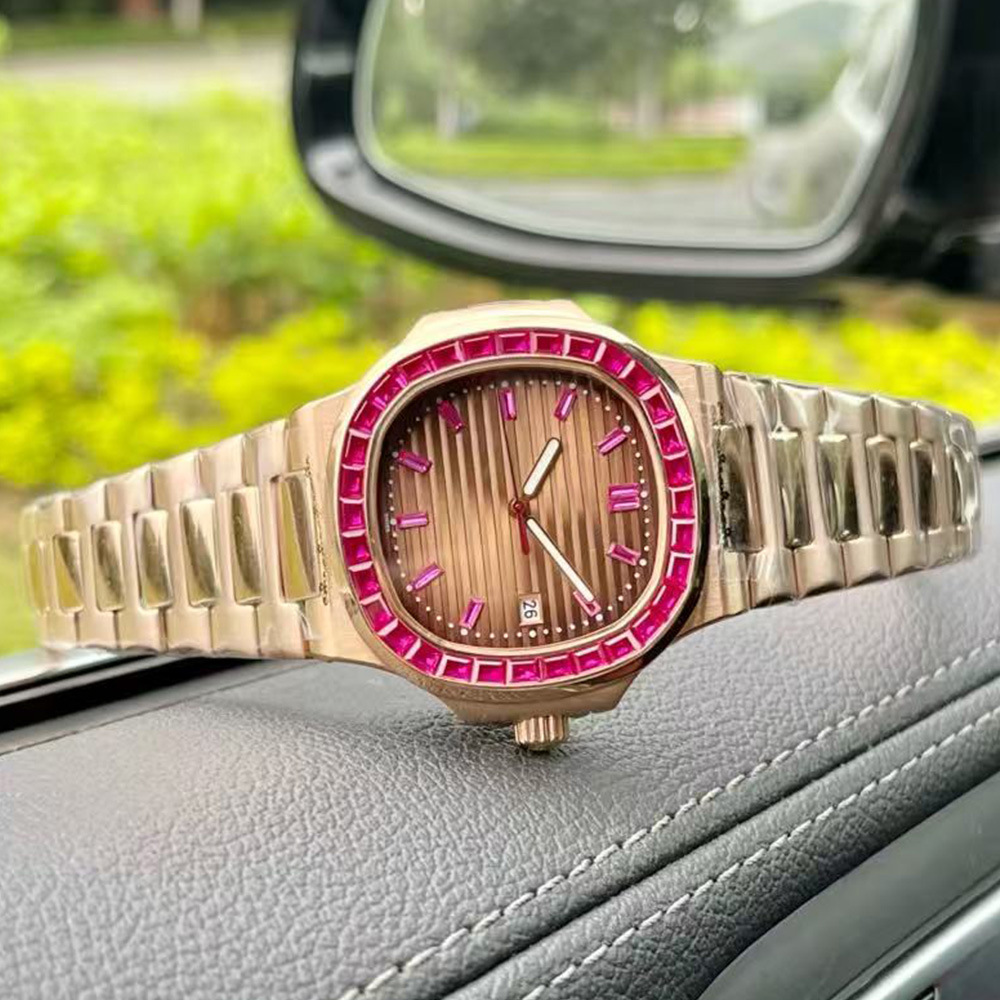 Best-selling 2026 NEW women's diamond bracelet automatic mechanical movement steel bracelet wristwatch