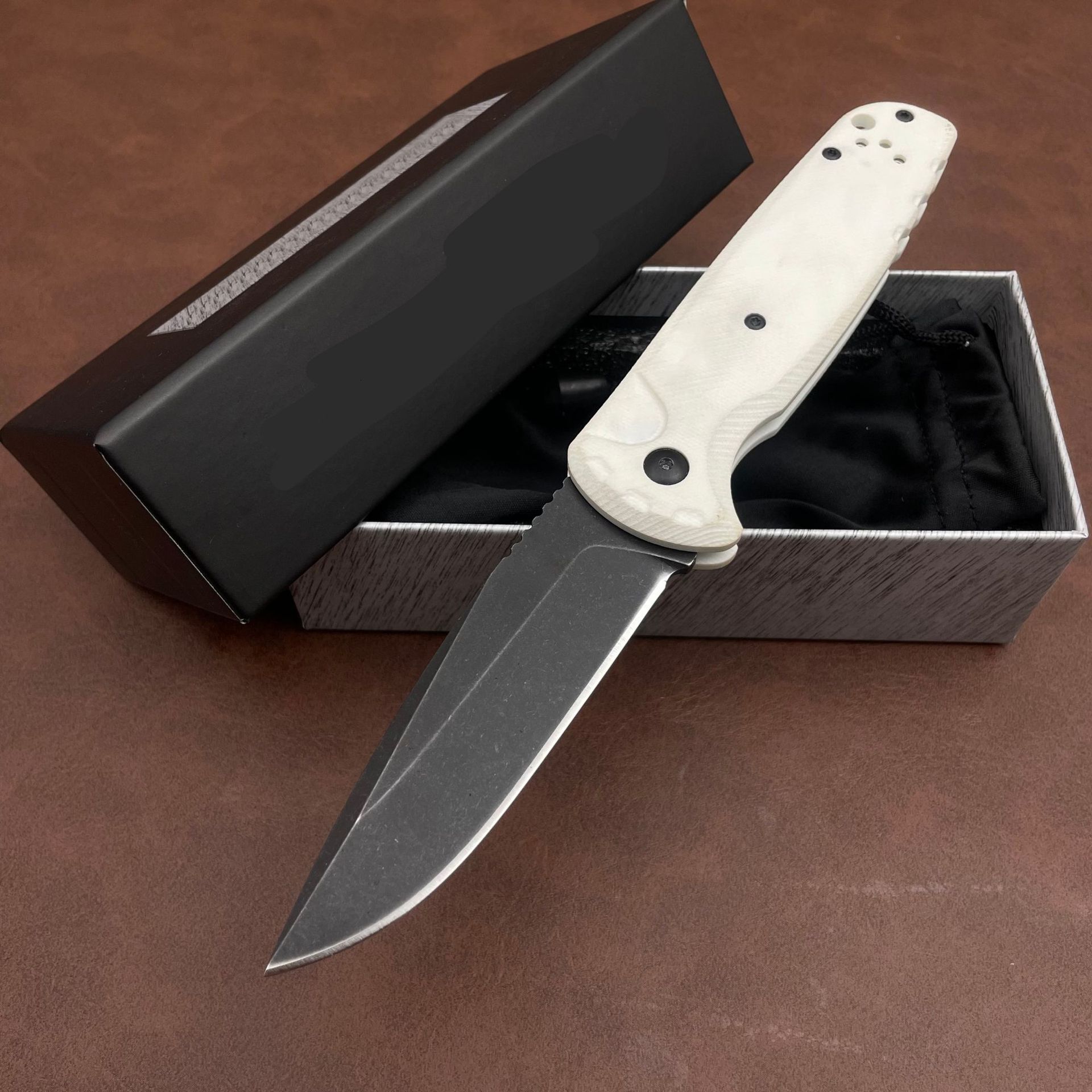 New BM 4300 Auxiliary Pocket Folding Knife D2 Blade G10 Handle EDC Hunting Cutting Survival Knives Outdoor Hiking Camping Tool