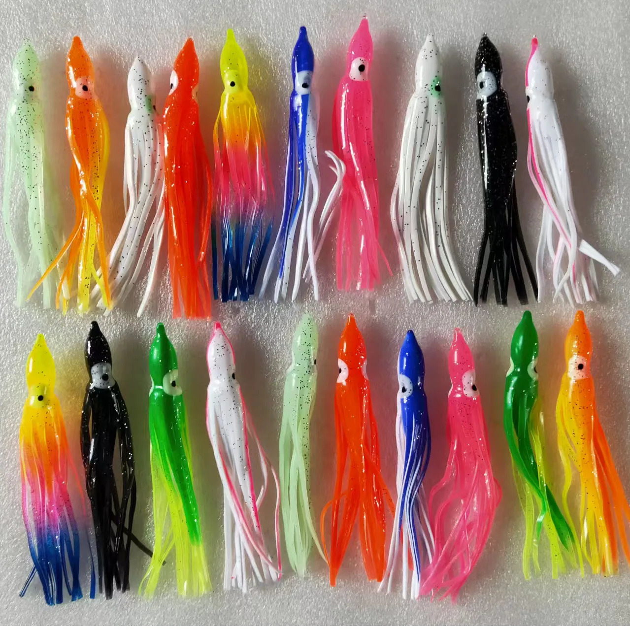 100pcs12cm fishing luresoft lure squid jigs saltwater octopus baitsoft siliconfishing skirte hook 260427
