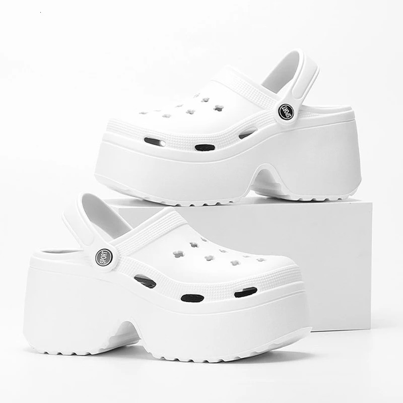Womens Wedges Heel Sandals Summer 2026 Closed Toe Chunky Platform Sandalias Mujer Hollow Out Thick Sole Non-slip Slides Ladies 260427
