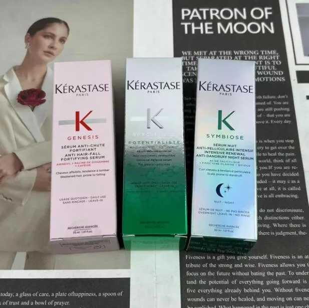 KERASTASE Hair Serum 30ml Vitality Ginger Scalp Essence Oil Control Soothing Anti Dandruff Cleansing Green Pink Bottle Hair Care Essence