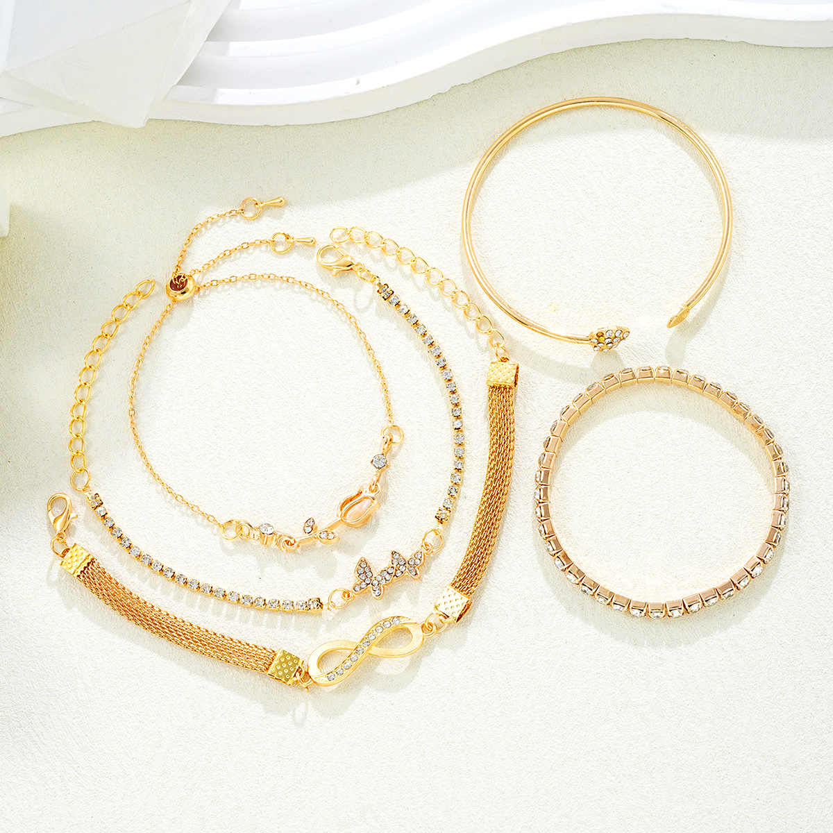 Chic Colored Twisted Heart Design Layered Jewelry for Women